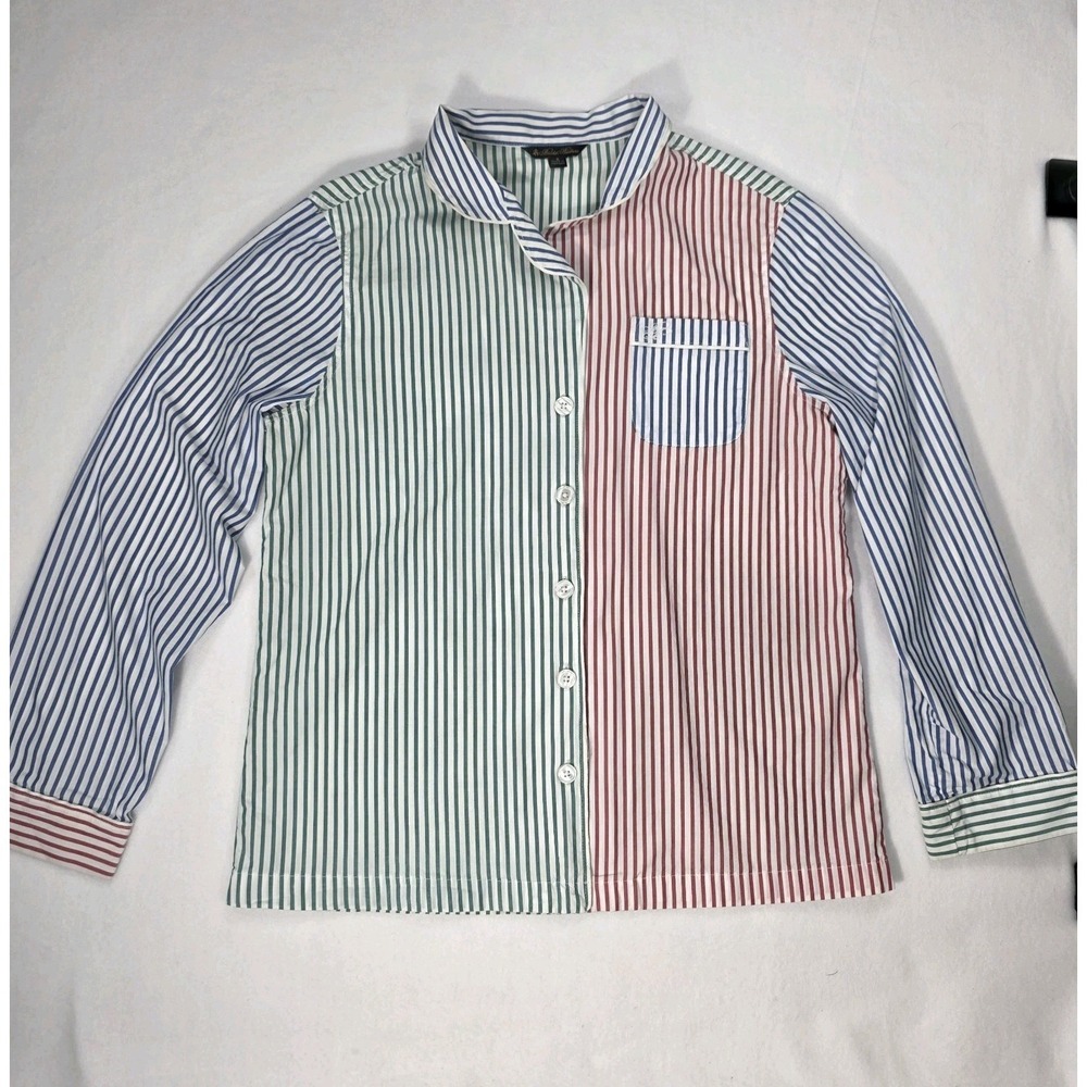 Brooks Brothers Fun Shirt Pajama  Womens S Striped Supima Cotton Loungewear Top